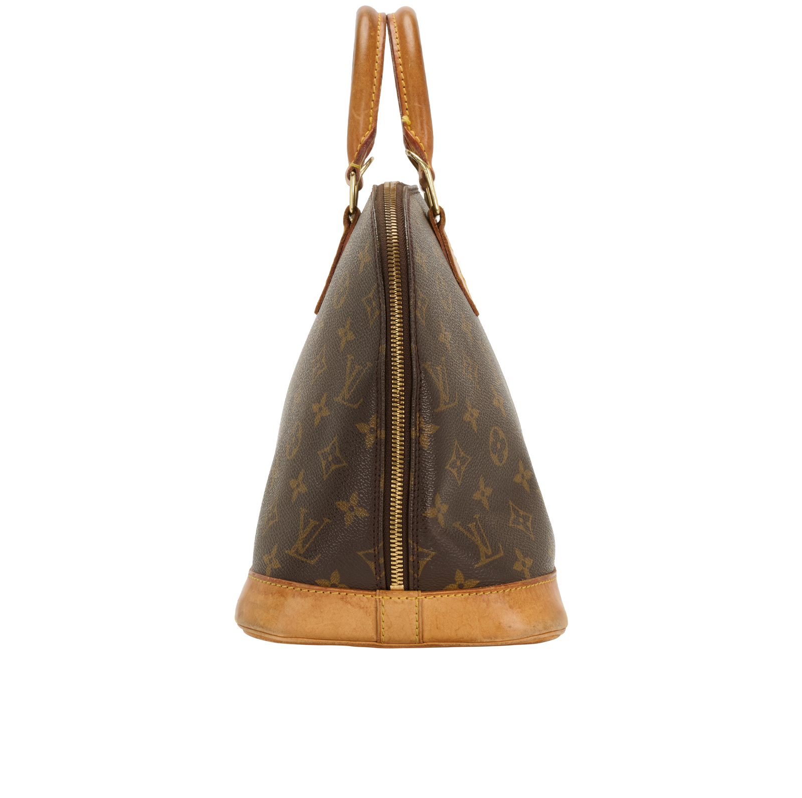 Alma PM, &pound;420, Handbags, Beige/Brown, Canvas, Bottom view